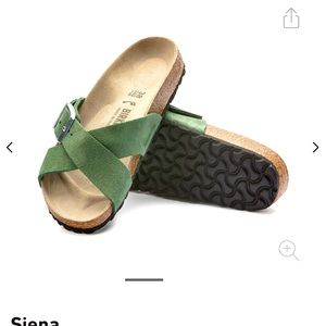 Birkenstock Siena Suede Leather Sandals in Thyme